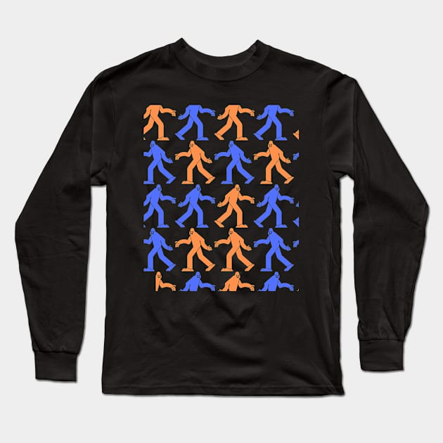 New York sports Bigfoot style Long Sleeve T-Shirt by Sliver Sunflowers 